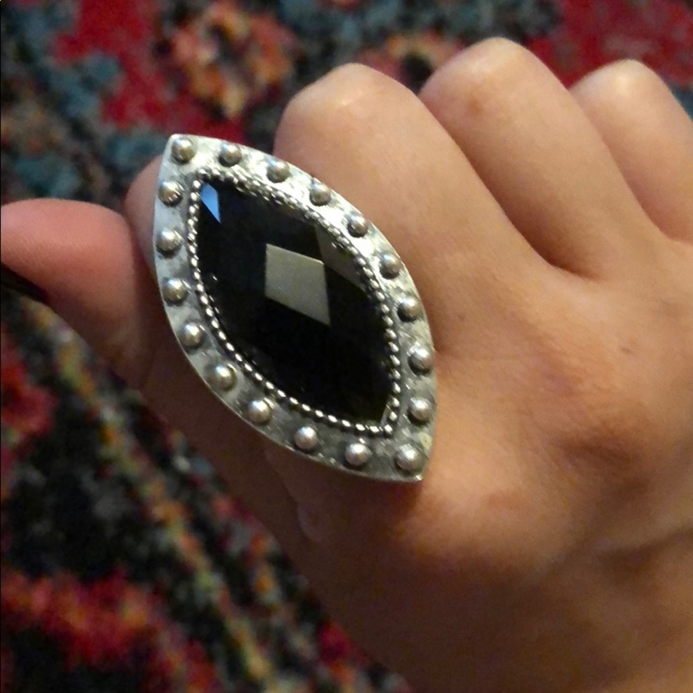 Adjustable onyx ring - Picture 2 of 4